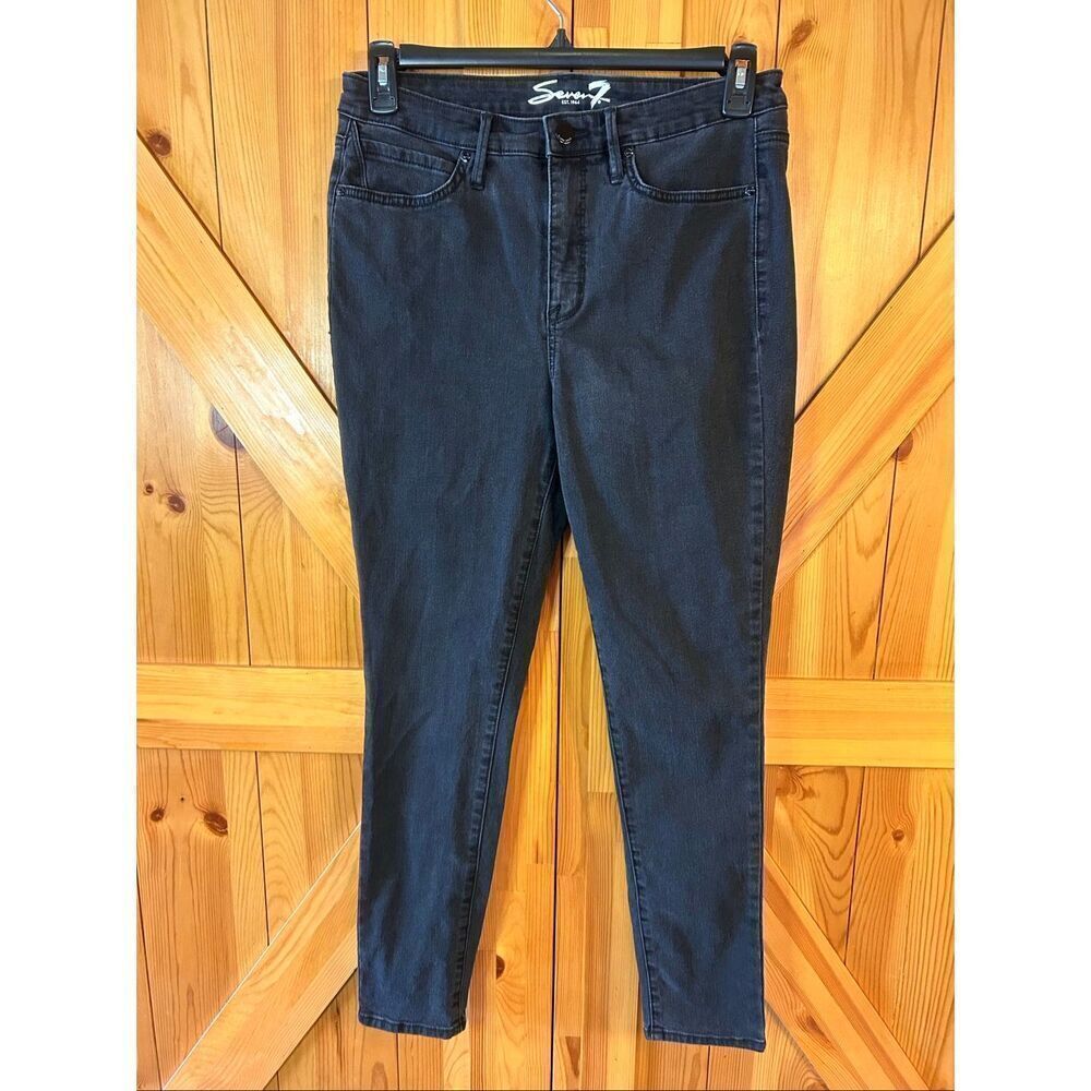 Seven7 Jeans Women's Black High Rise Skinny Jeans Size 10 (5475)